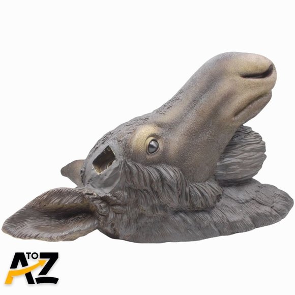 Emperor Moose Head Wall Hanging Statue Figure - Picture 7 of 11